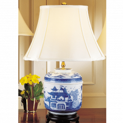 BLUE CANTON TEMPLE JAR LAMP