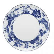BLUE SHOU DINNER PLATE W/ PAGODA