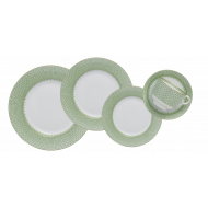APPLE GREEN LACE 5PC PLACE SETTING