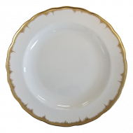 CHELSEA FEATHER GOLD DINNER PLATE