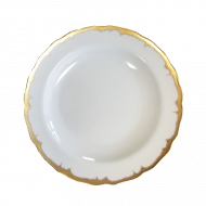 CHELSEA FEATHER GOLD DESSERT PLATE