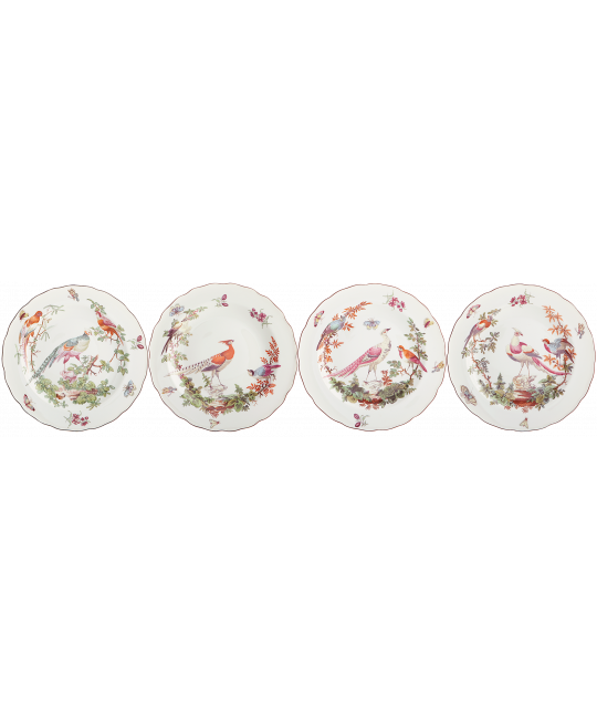 Chelsea Bird Rim Soups Set of 4