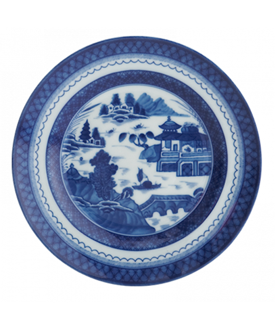 Blue Canton Rim Soup Plate