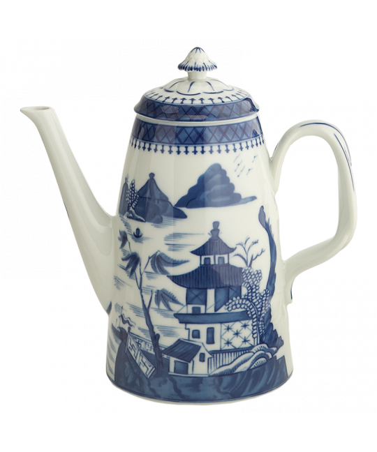 Blue Canton Coffeepot