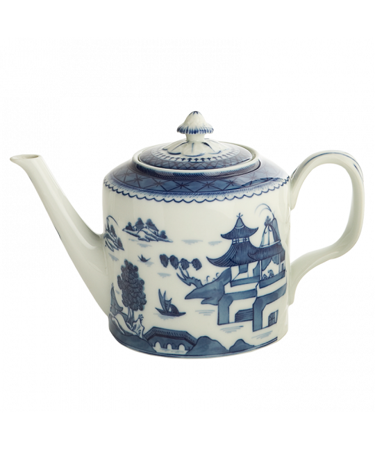 Blue Canton Teapot