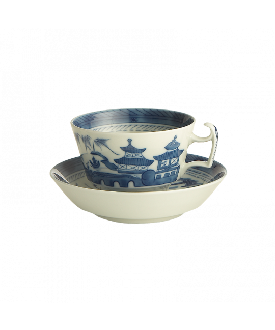 Blue Canton Large Cup & Saucer