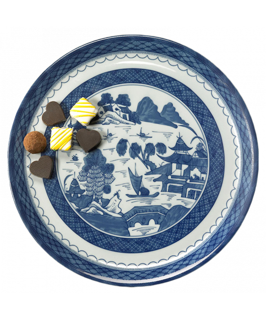 Blue Canton Cake Plate