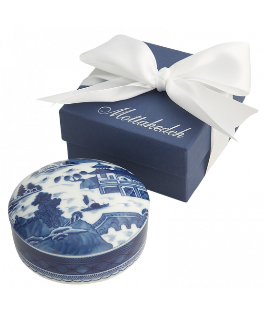 Mottahedeh Blue Canton Round Covered Box