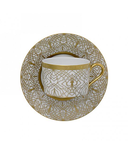 FARAHNAZ WHITE TEA CUP & SAUCER