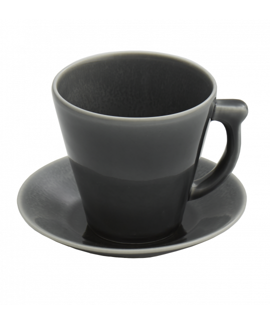 Grey Silex Tea Cup & Saucer