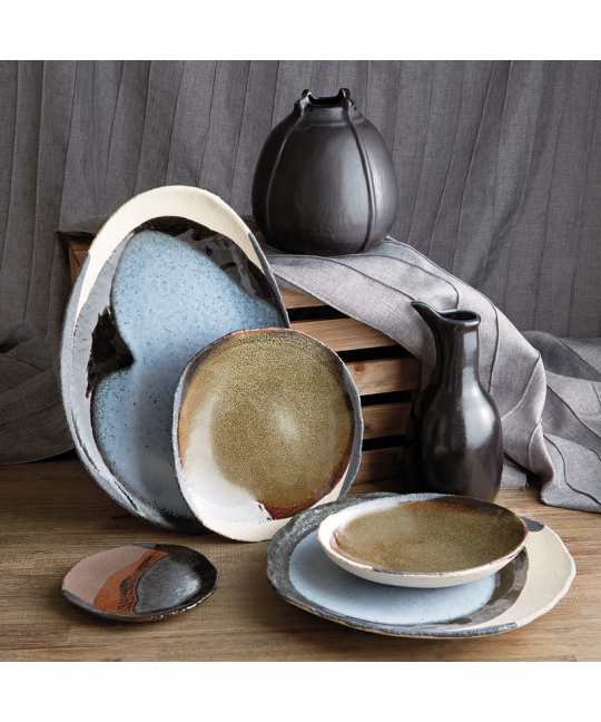 Wabi Dessert Plate 9"X 8"