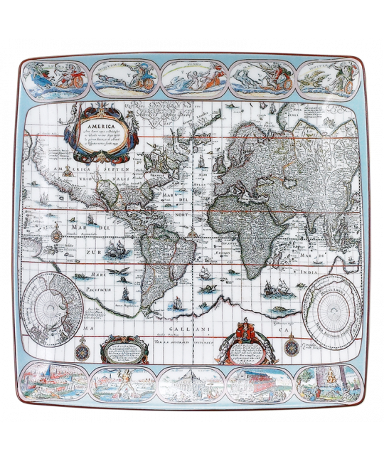 BLAEU MERCATOR MAP SQUARE TRAY