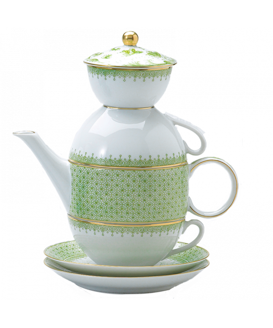 APPLE GREEN LACE TEA FOR TWO BOXED SET - Thumbnail 2