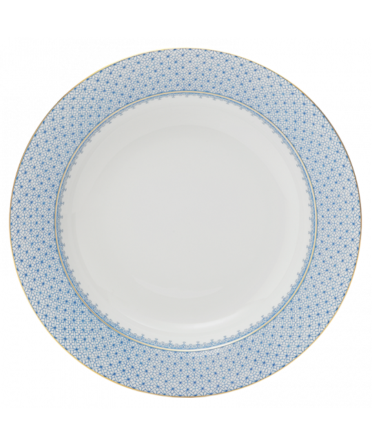 Cornflower Rim Soup Plate