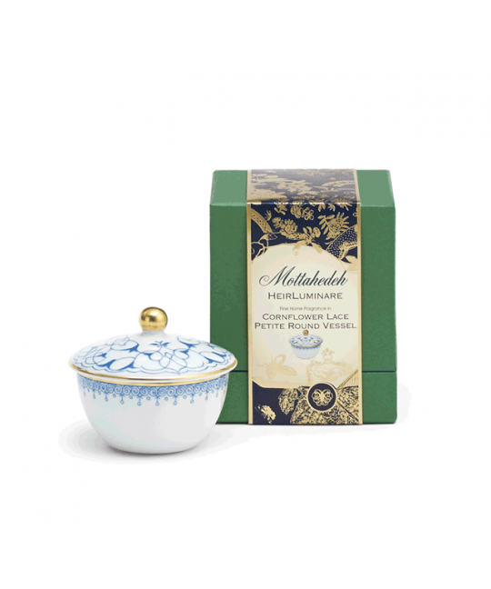 CORNFLOWER LACE HEIRLUMINARE PETITE ROUND BOX