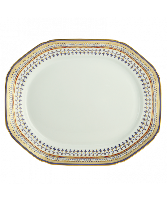 CHINOISE BLUE OCTANONAL PLATTER