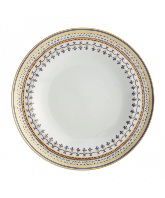 Chinoise Blue Rim Soup Plate