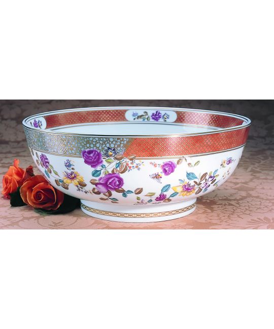 FAMILLE ROSE PUNCH BOWL