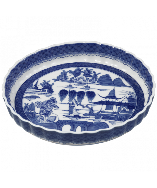 BLUE CANTON QUICHE DISH - Thumbnail 3