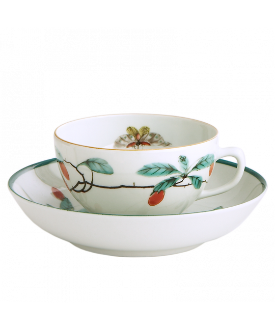 FAMILLE VERTE CAN CUP & SAUCER