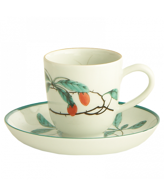 Famille Verte Demitasse Cup & Saucer