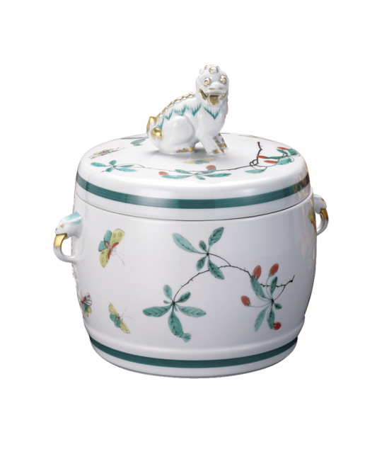 FAMILLE VERTE FU DOG JAR, LARGE