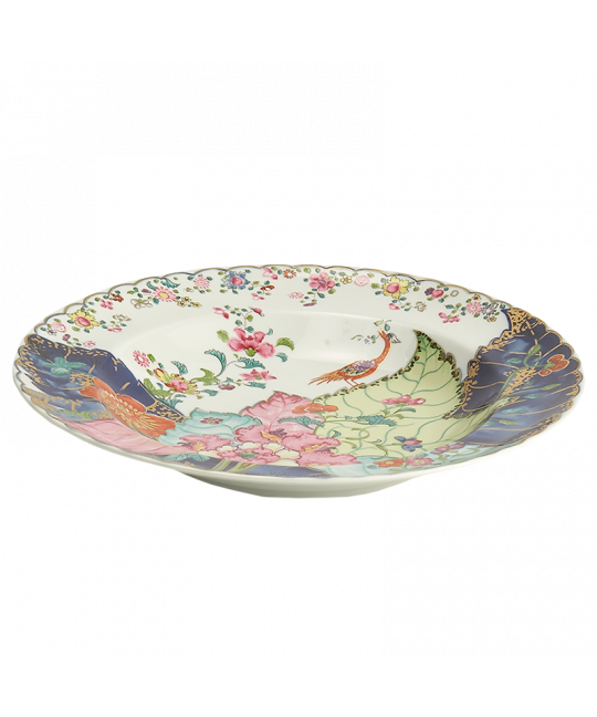 Tobacco Leaf Rim Soup Plate