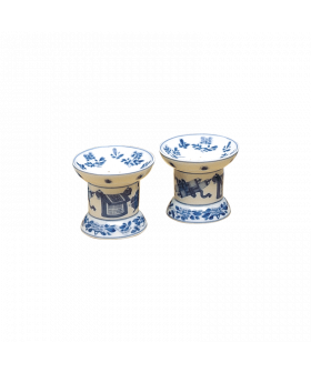 BLUE & WHITE SALT & PEPPER SET