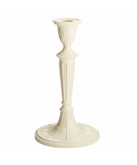 WHITE OVAL CANDLESTICK