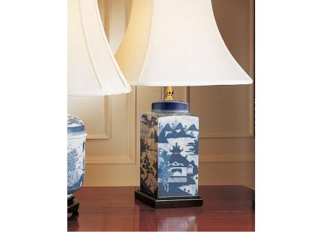 BLUE CANTON LG TEA JAR LAMP