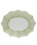 APPLE GREEN LACE LARGE FLUTED TRAY