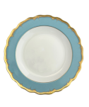 CHELSEA FEATHER TURQUOISE DINNER PLATE