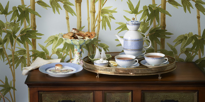 Cornflower Lace Tea for Two