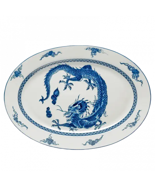 Mottahedeh Blue Dragon Oval Platter