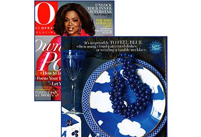 Blue Dragon Service Plate in Oprah Magazine