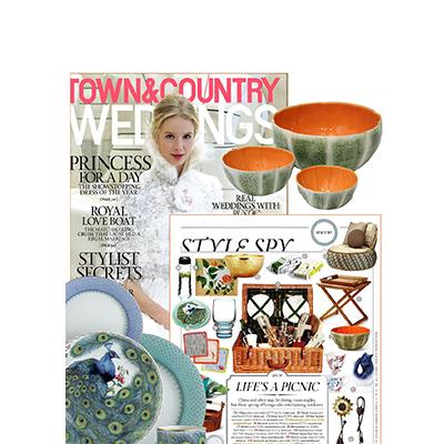 Town & Country Wedding: February 2013 - Peacock and Melon Bowls