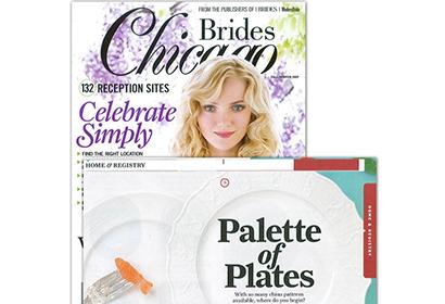 Chicago Brides magazine features Mottahedeh Prosperity dinnerware