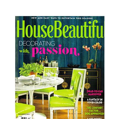 House Beautiful  - Matignon, Red Lace, and Arc en Ciel Dusty Pink