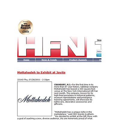 HFN - Mottahedeh Exhibits at Javits